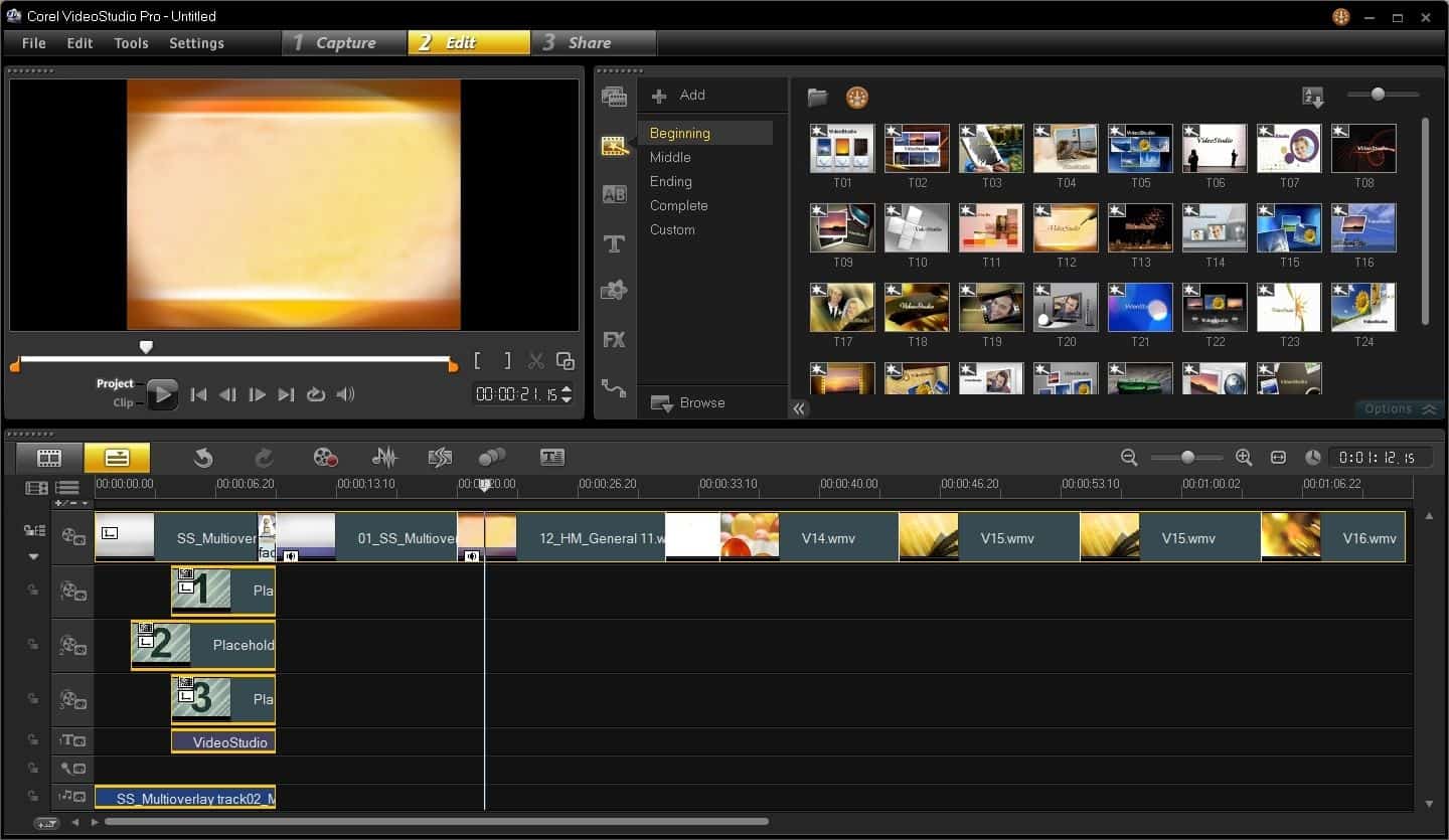 corel videostudio x9 .mov