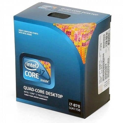 Intel BV80605001905AI Intel Core i7 Processor i7-870 2.93GHz 2.5GT-s 8MB LGA 1156 CPU44; OEM