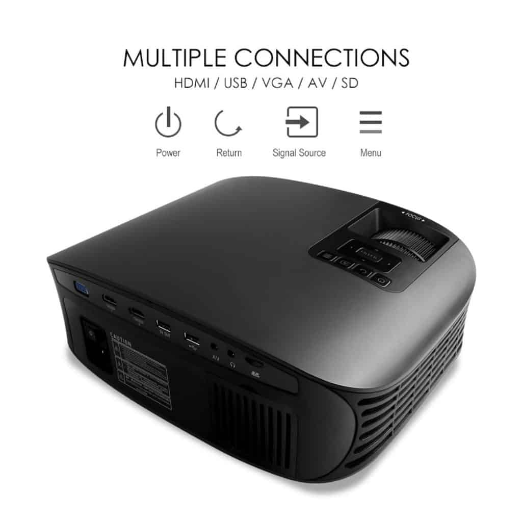 GooDee Native 1080P HD Video Projector