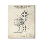 Stupell Industries Vintage Movie Camera Cinema Projector Patent Diagram 4 Stupell Industries Vintage Movie Camera Cinema Projector Patent Diagram