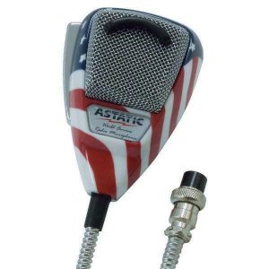 Astatic 302-10309 Stars N' Stripes Noise Canceling 4-Pin CB Microphone