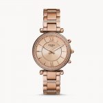 Fossil Womens Carlie Stainless Steel Hybrid Smartwatch