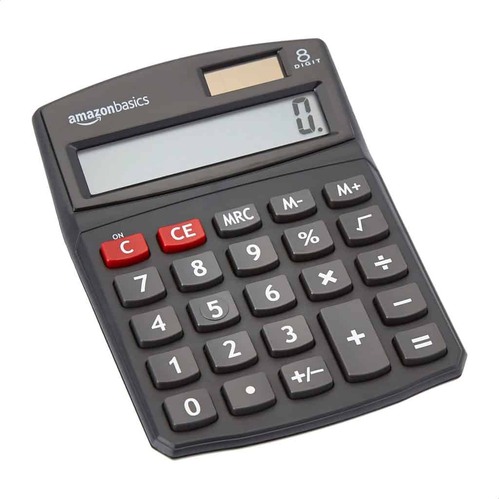 Amazon Basics LCD 8-Digit Desktop Calculator