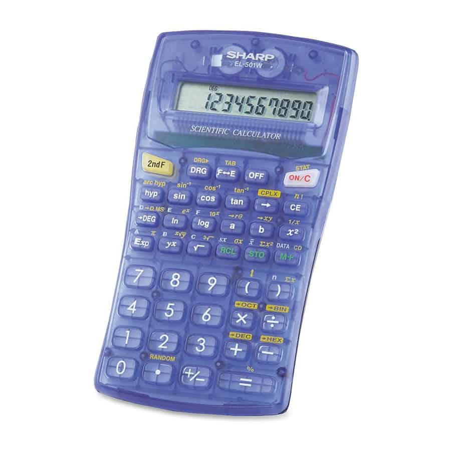 Sharp EL-501W Blue Scientific Calculator