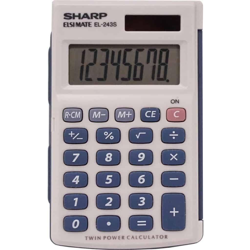 Sharp Electronics 8-Digit Twin Powered Calculator