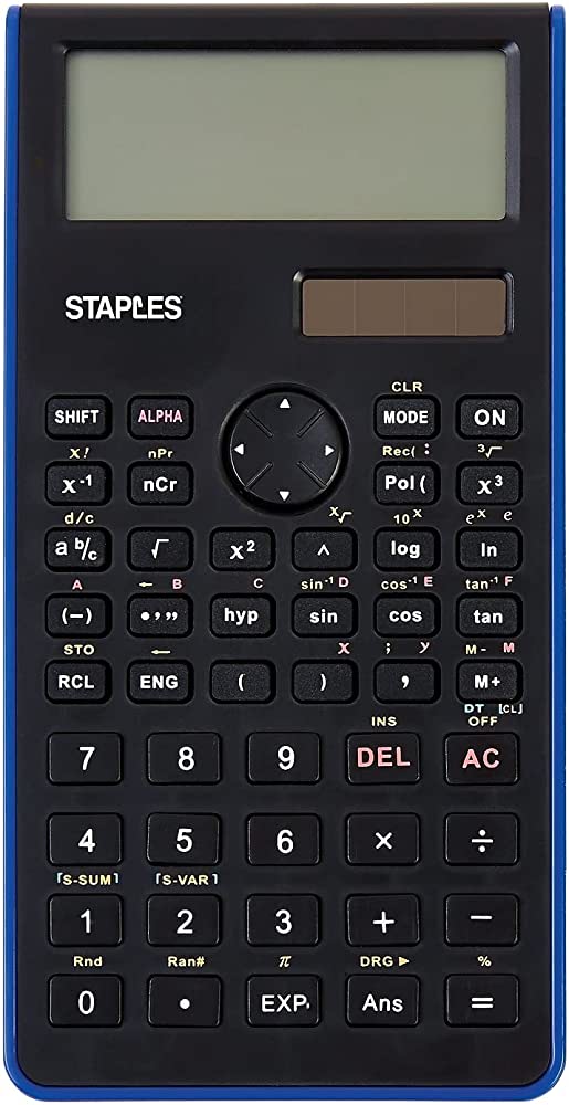Staples 2167702 Blue Scientific Calculator