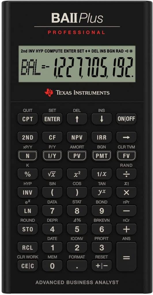 Texas Instruments BA II Plus Financial Calculator