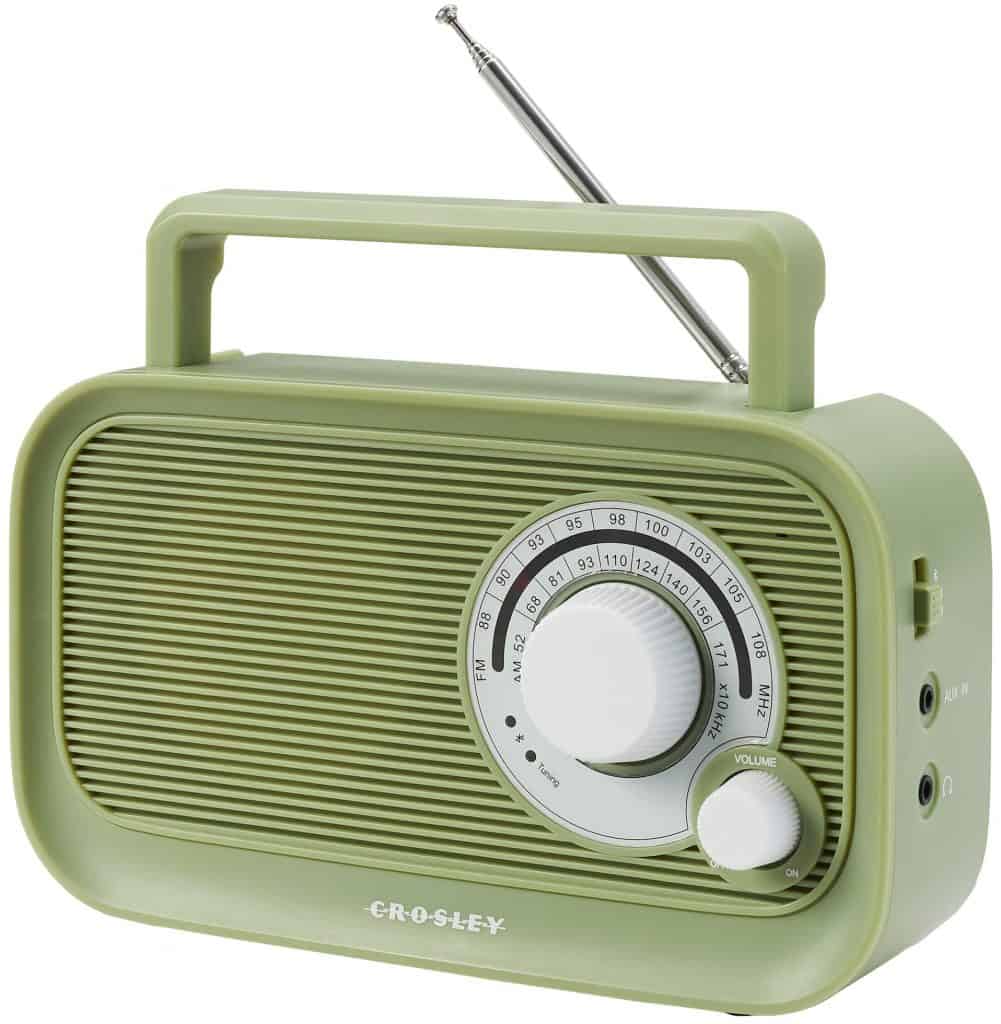 Crosley CR3041A-SG Forte Portable AM-FM Radio with Bluetooth Receiver