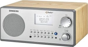 Sangean HDR-18 HD Radio/FM-Stereo/AM Wooden Cabinet Table Top Radio Silver - Elevating Radio Listening to the Next Level 1 Sangean HDR 18 HD Radio FM Stereo AM Wooden Cabinet Table Top Radio Silver