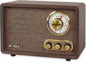 Victrola Wooden Desktop FM Radio with Bluetooth - Nostalgic Charm and Modern Versatility 1 Victrola Wooden Desktop FM Radio With Bluetooth