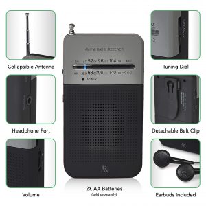 Acoustic Research Portable AM FM Radio