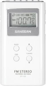 Sangean DT 120 White Pocket AM FM Digital Radio