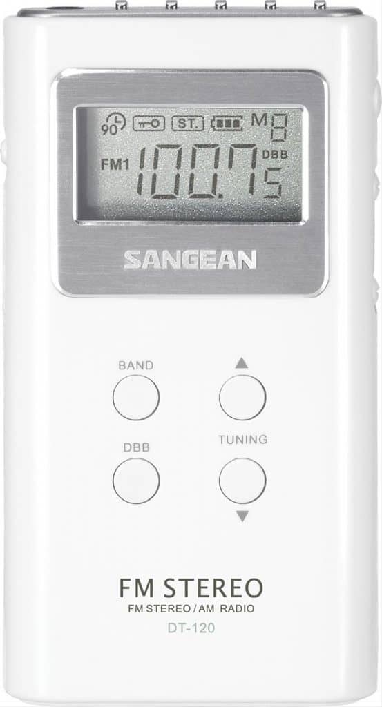 Sangean DT-120 White Pocket AM/FM Digital Radio - Your Portable Audio Companion 2 Sangean DT-120 White Pocket AM-FM Digital Radio