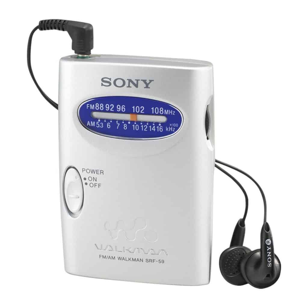 Sony SRF59SILVER AM-FM Walkman Stereo Radio