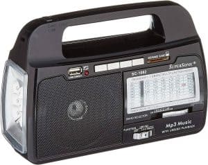 SuperSonic SC 1082 9 Band AM FM Portable Radio