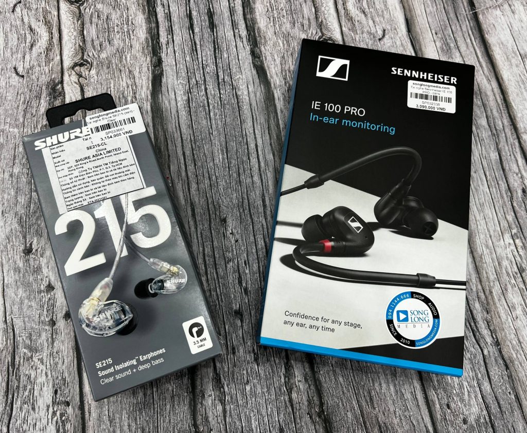 Shure SE215 and Sennheiser IE 100 PRO